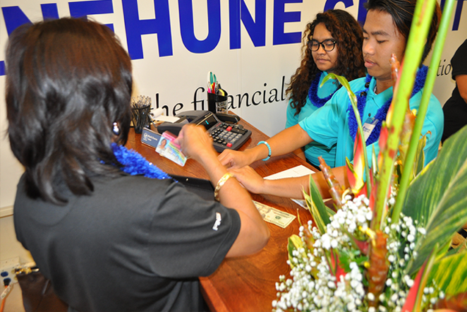 Menehune Credit Union with students